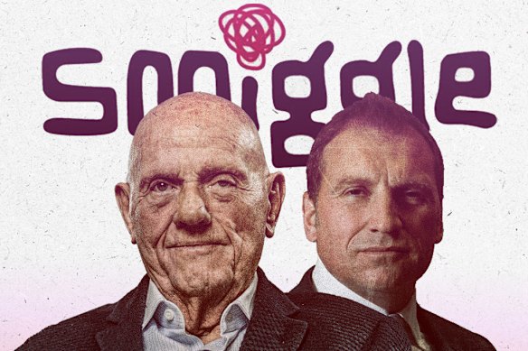 Solomon Lew (left) and former Smiggle CEO John Cheston.