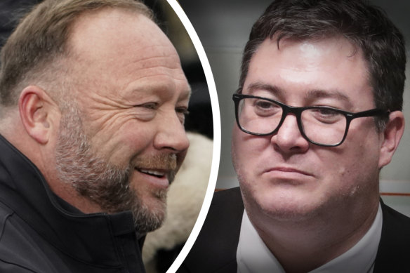George Christensen appeared on Alex Jones’ show and urged people to protest outside Australian embassies.