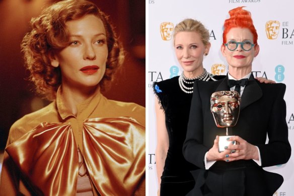 Cate Blanchett in The Aviator, dressed by designer and collector Sandy Powell (right). 