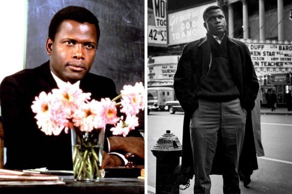 Sidney Poitier, pictured left in To Sir, With Love, is the subject of a new Apple TV+ documentary.