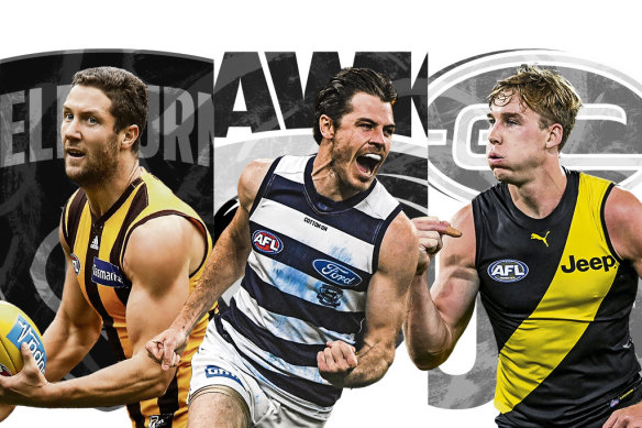 James Frawley, Isaac Smith and Tom Lynch are three players who have moved clubs under free agency.