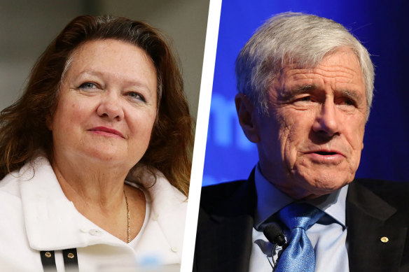 Gina Rinehart and Kerry Stokes battled for control of Warrego Energy.