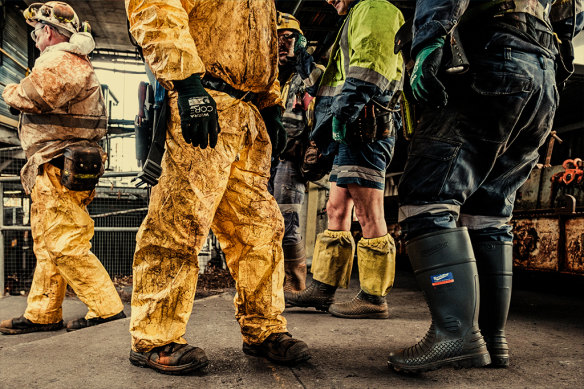 Coal miners in Bargo, NSW.