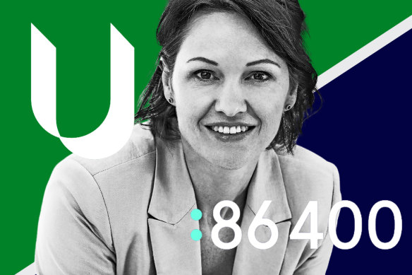 The chief executive of ubank Philippa Watson, which merged with neobank 86 400 in 2021. 