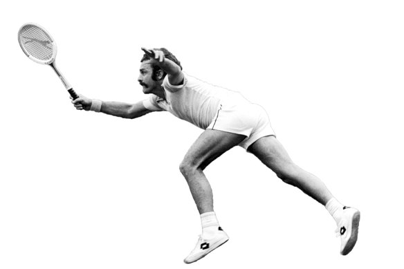 Tennis legend John Newcombe, a fan of Barty’s style.  