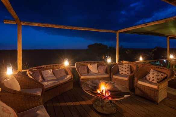 Fire-side … Laikipia Wilderness Camp.