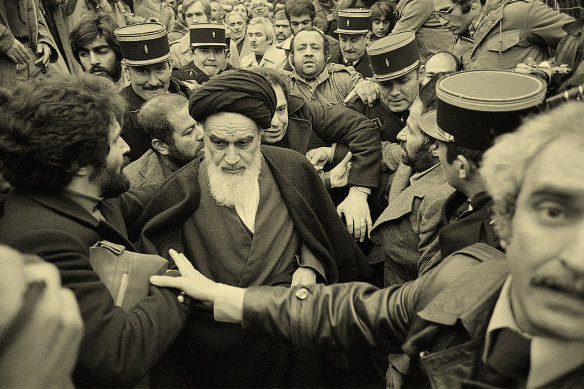 Ayatollah Khomeini in France in January 1979, just ahead of his return to Iran.