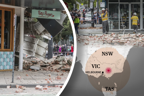 Melbourne residents were left shocked after the earthquake.
