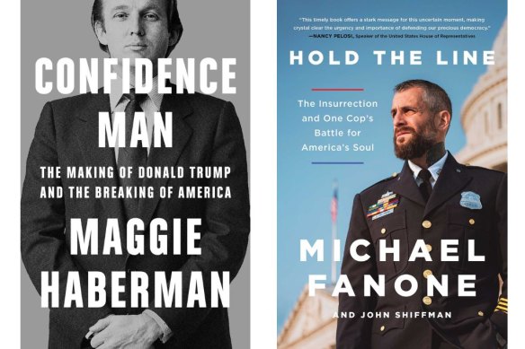 Confidence Man by Maggie Haberman and Hold the Line by Michael Fanone.
