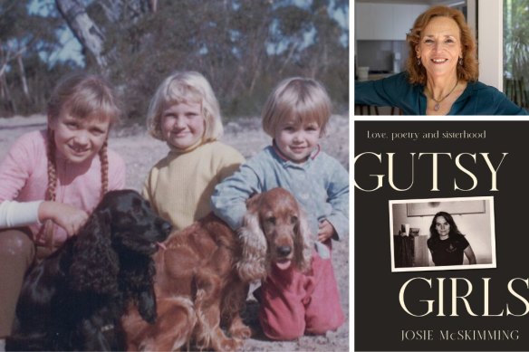 From main: Dorothy Porter with her sisters, Mary and Josie, in the Blue Mountains in 1964; Josie has now written Gutsy Girls in tribute to her big sister.