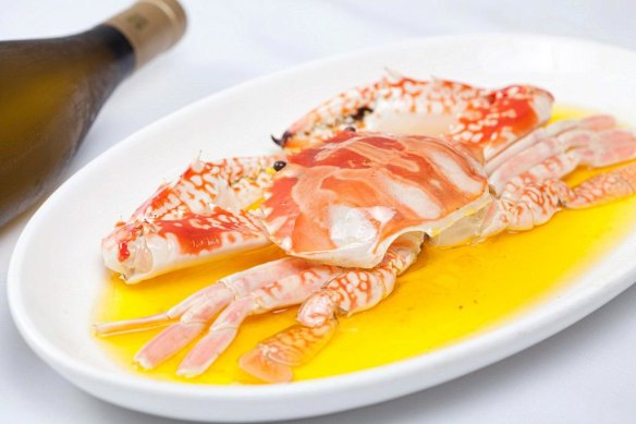 Steamed flowery crab at The Chairman, Hong Kong.