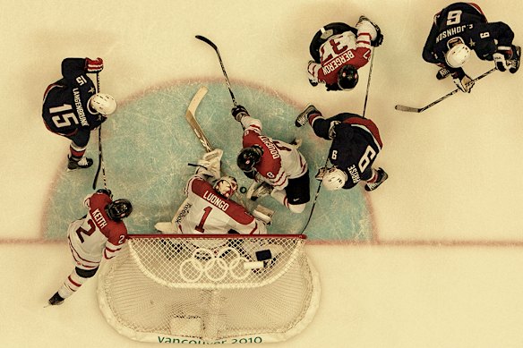 The men’s ice-hockey gold medal game at the 2010 Winter Olympics in Vancouver. 