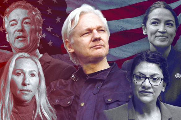 Julian Assange’s allies from the far-right and far-left of American politics.