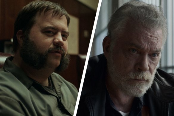 Paul Walter Hauser (left) and Ray Liotta in one of his final screen roles in Black Bird.