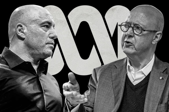 Kim Williams (right) might do well to find journalists who are curious enough to tune into Joe Rogan.