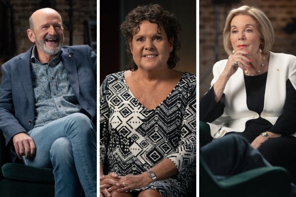 The ABC Of ... (from left): Garry McDonald, Evonne Goolagong Cawley and Ita Buttrose.