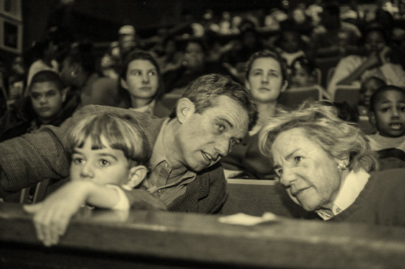 RFK Jr with his mother, Ethel Kennedy, and son Conor in 1998.   