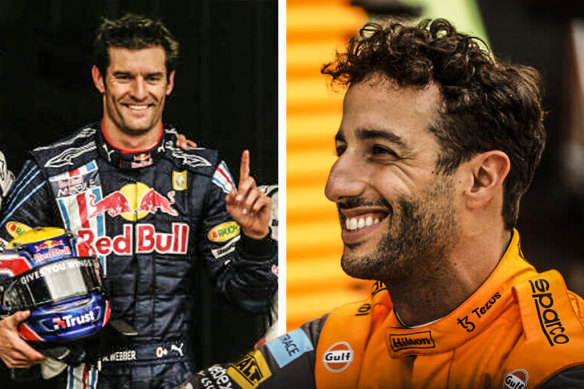 Mark Webber and Daniel Ricciardo.