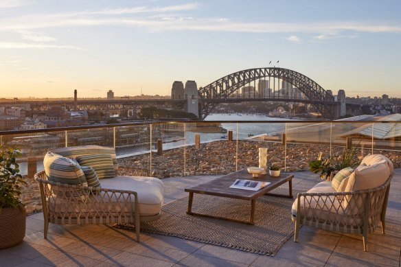 The Opera Residences building boasts a who’s who of Sydney, including Roosters chairman Nick Politis.