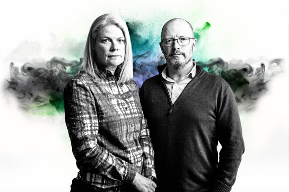 Art therapist Tanja Johnston and husband Mark, a war veteran.