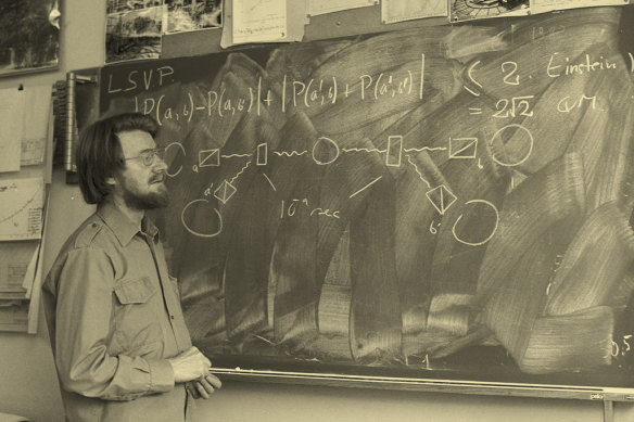Theoretical physicist John Bell in 1982 at the European physics lab CERN.