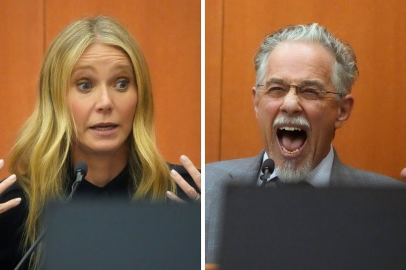 Terry Sanderson (right) is suing Gwyneth Paltrow for an alleged hit-and-run on the ski slopes in 2016.