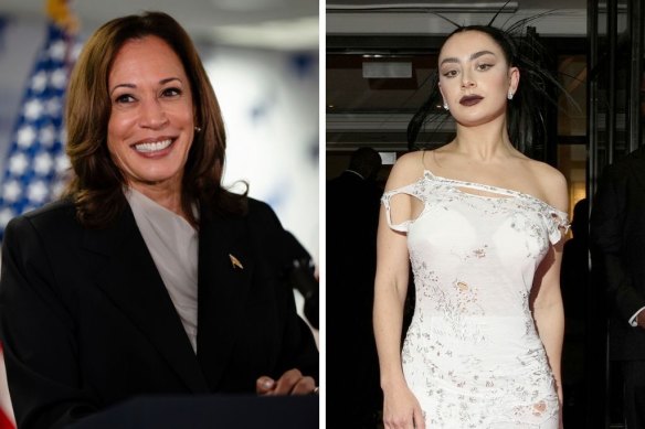 Brat pack: Kamala Harris and Charli XCX.