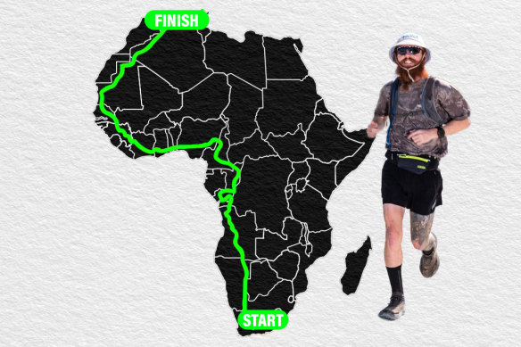 “The Hardest Geezer” Russ Cook has run from the southernmost tip of Africa to its northernmost point.