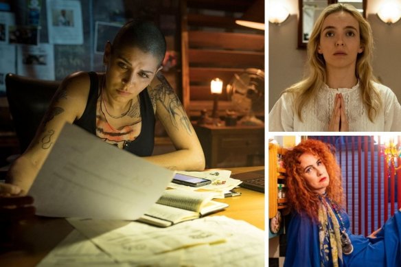 Clockwise from main: Nicole Chamoun in Troppo, Jodie Comer in Killing Eve and I’m Wanita.