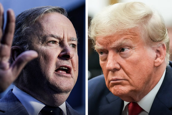Prime Minister Anthony Albanese told parliament on Wednesday he could work with Donald Trump.