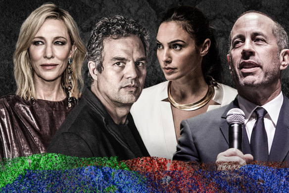 Hollywood stars are often considered moral arbiters during times of crisis. But the Israel-Hamas war has them divided.