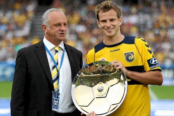 Early success: Alex Wilkinson won the 2012 Premiers’ Plate with the Mariners. 
