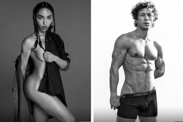 Both Calvin Klein ads contain partial nudity. Only one was banned.