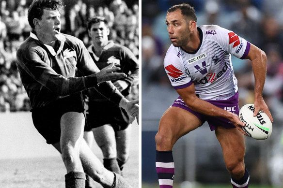 South Sydney and Roosters legend Ron Coote (left) and Melbourne Storm champion Cameron Smith.