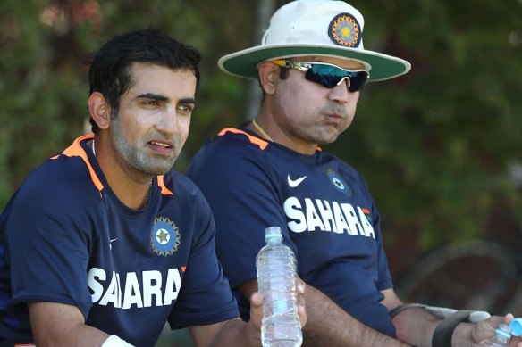 Gautam Gambhir with Virender Sehwag.