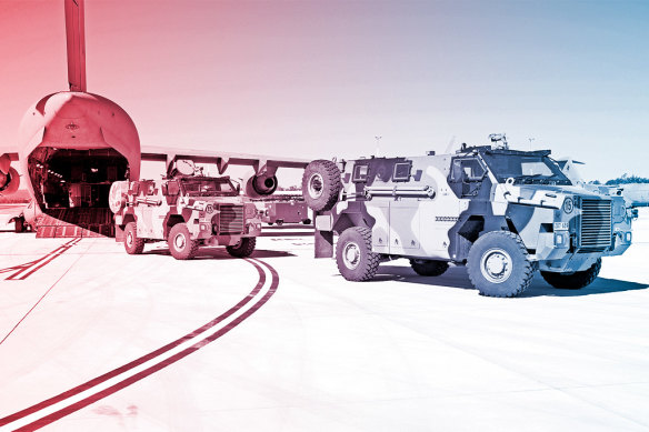 Australians back measures to send support to Ukraine, including Bushmaster armoured vehicles.