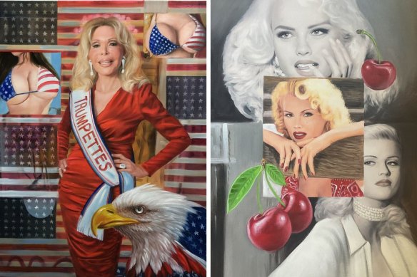 From left, Victoria Todorov, Trumpettes (MAGA) 2024 and Anna Nicole Glamour, 2024.