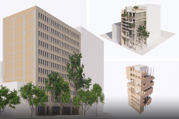 The “Jenga-model” proposition by Woods Bagot for the adaptive reuse of ageing B-grade office buildings.
