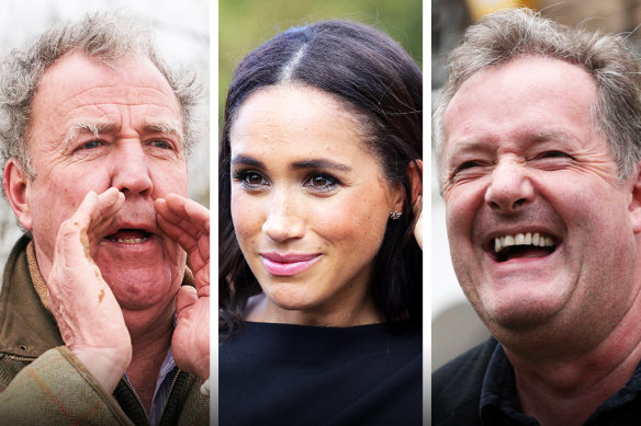 Jeremy Clarkson, the Duchess of Sussex, and Piers Morgan.