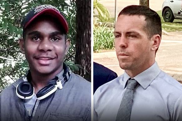 Kumanjayi Walker (left) and Zachary Rolfe.
