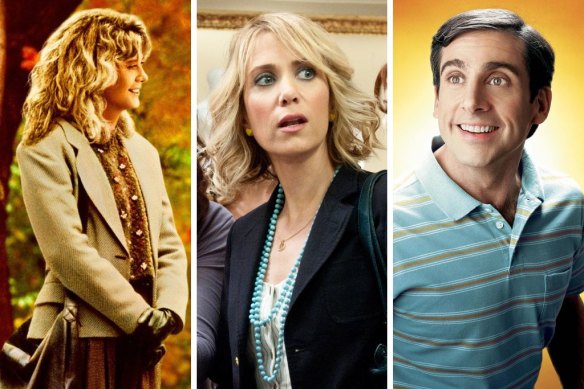 From left: Meg Ryan in When Harry Met Sally, Kristen Wiig in Bridesmaids and Steve Carell in The 40-Year-Old Virgin.