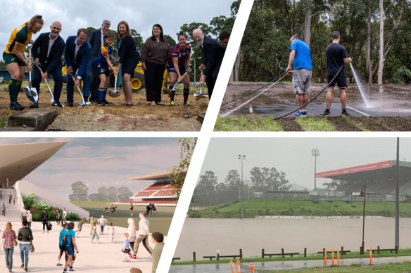 The redevelopment of the Ballymore site has been tipped as a ‘rebirth’ by the state government that would deliver an upgraded 15,000 capacity stadium for Olympic hockey in a decade’s time.