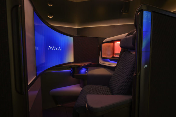 The Maya seat, with its giant screen for business class, stole the show.