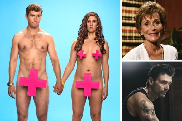 Clockwise from main: Dating Naked, Judge Judy Sheindlin and Frank Grillo in Kingdom.