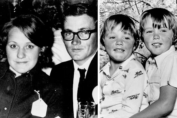 Jenny Godson, husband John and their boys Craig (left) and Damien.