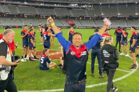 Hayden Burbank at Optus Stadium after the grand final.