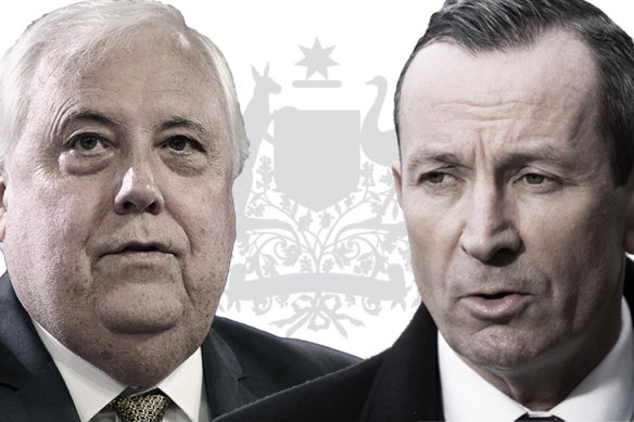 Clive Palmer and Premier Mark McGowan will learn the cost of their public mud-slinging exchange later today.