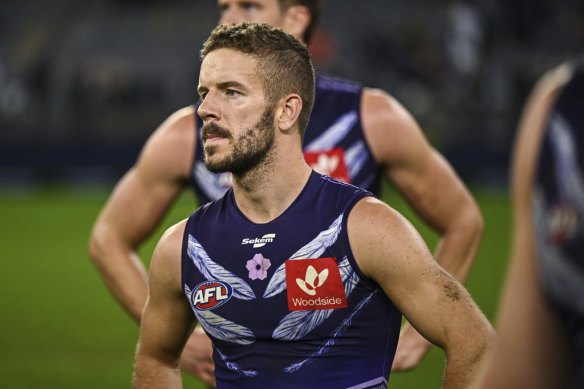 Fremantle goalsneak Sam Switkowski won’t be allowed to run for the near future after being diagnosed with a back fracture.