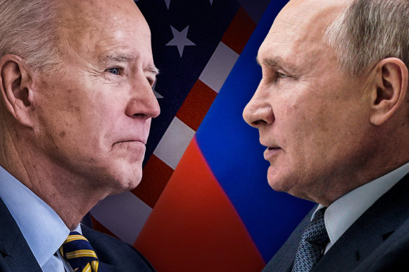 Joe Biden and Vladimir Putin. 