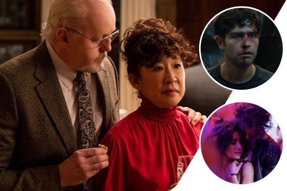 Clockwide from main: David Morse and Sandra Oh in The Chair, Adrian Grenier in Clickbait and guilty pleasure Sex/Life.